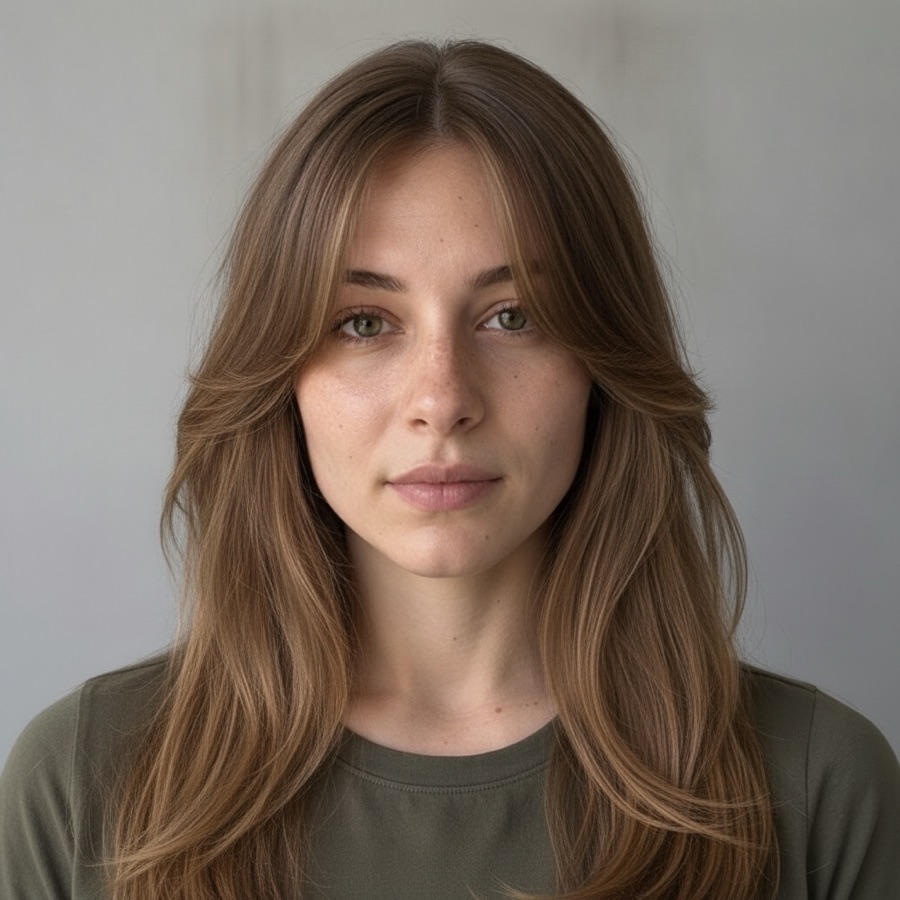 Hairstyle A: AI-generated fictional example, not a real person