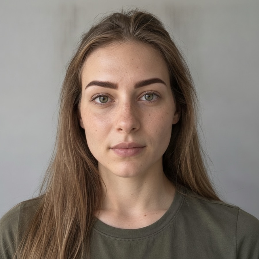 Brows: AI-generated fictional example, not a real person