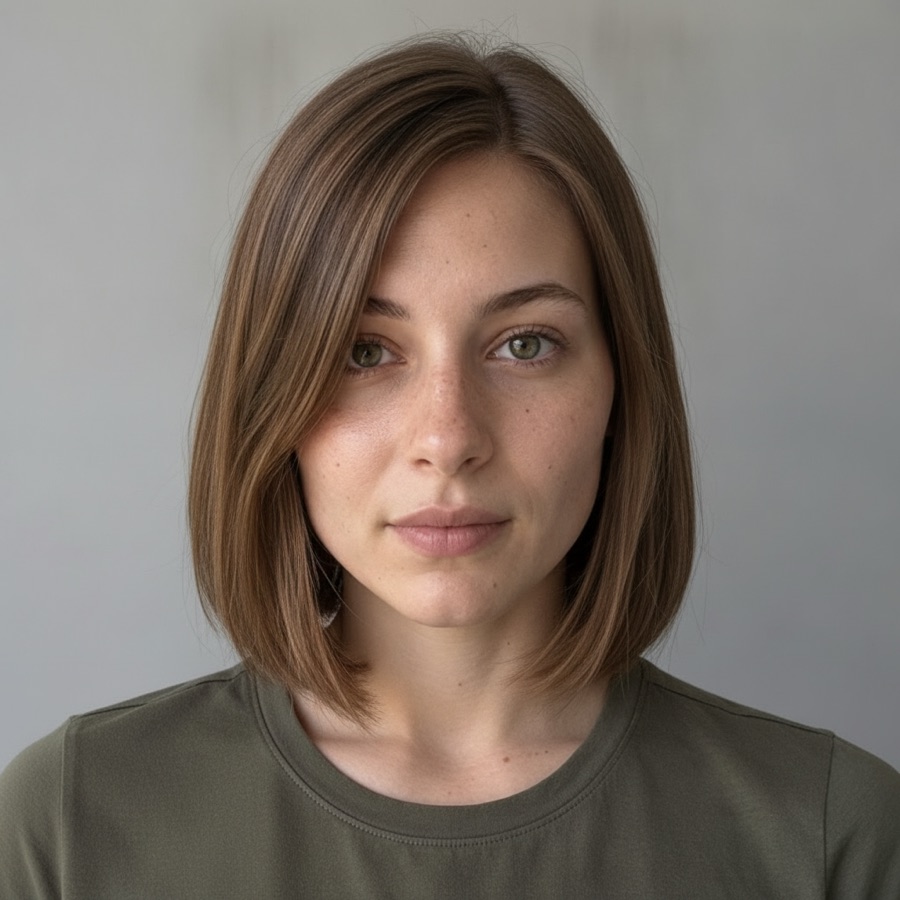 Hairstyle B: AI-generated fictional example, not a real person