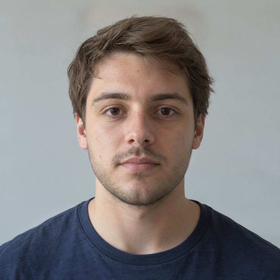 Facial hair: AI-generated fictional example, not a real person