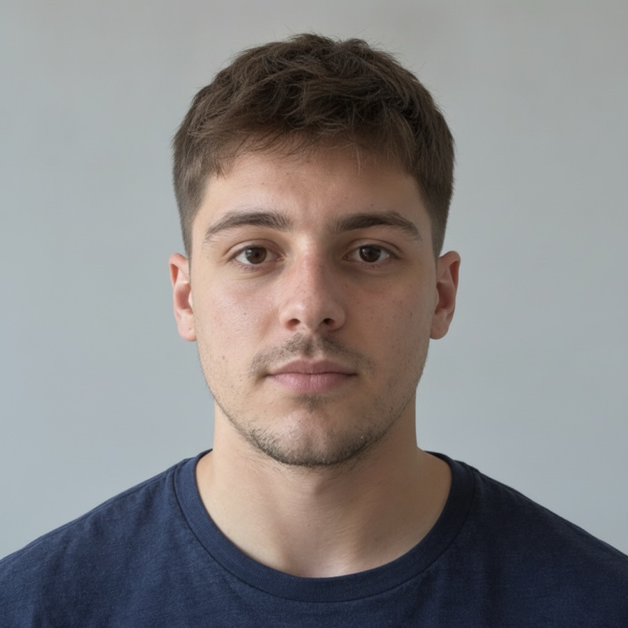 Hairstyle B: AI-generated fictional example, not a real person